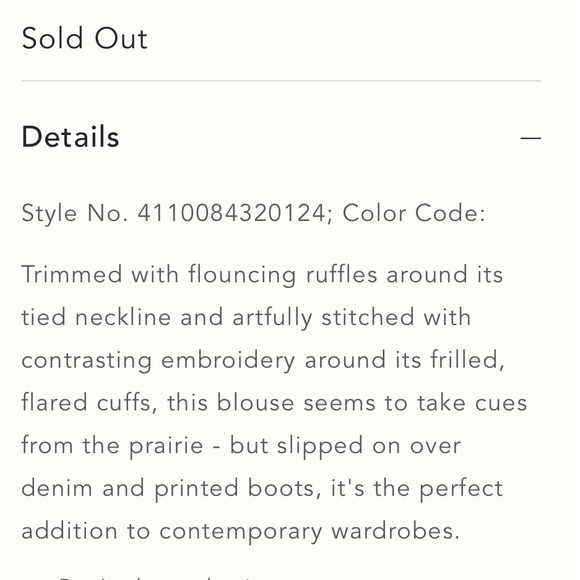 🍃💕NWT Anthropologie Chrissy Ruffled Prairie Check Peasant Blouse Size M - Picture 15 of 15